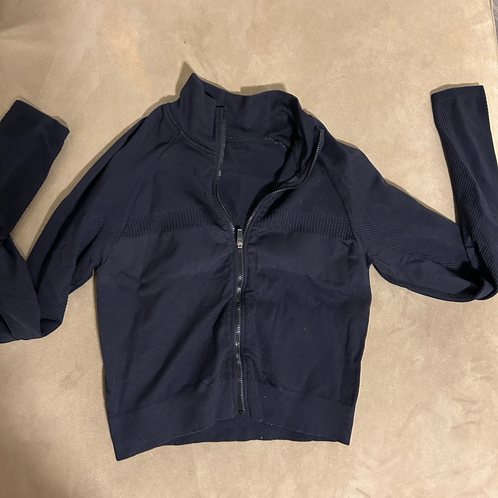 Fabletics black crop sweater